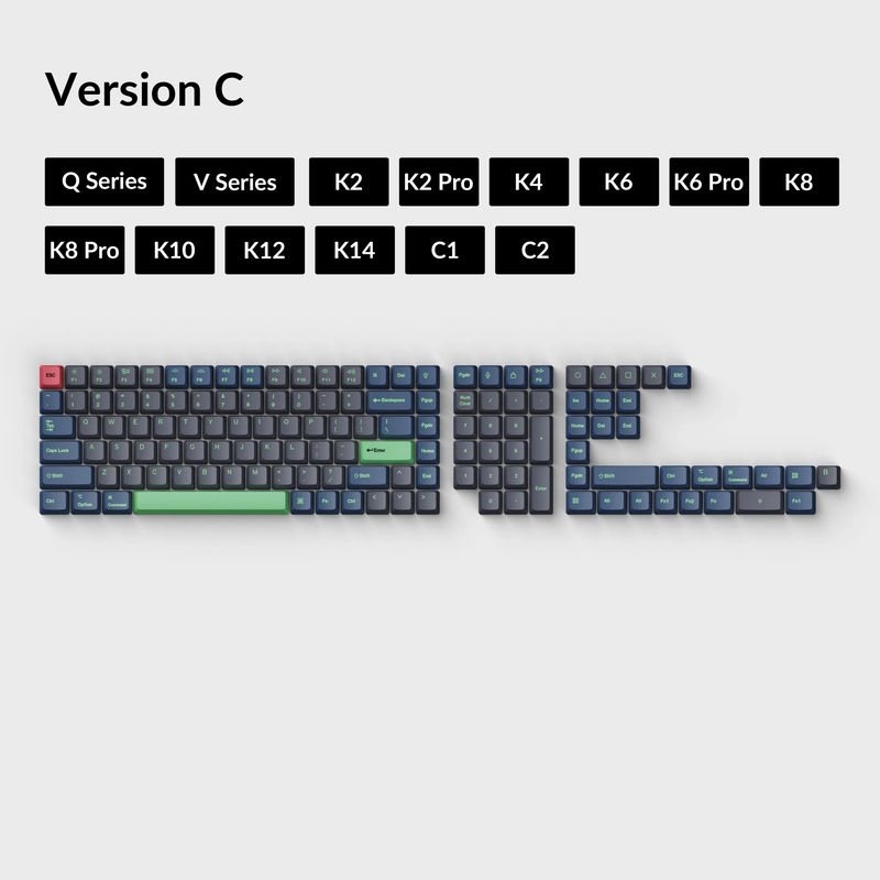 OEM Dye-Sub PBT Keycap Set - Hacker - Version:OEM Keycap Set - Keyboard Version:Version C
