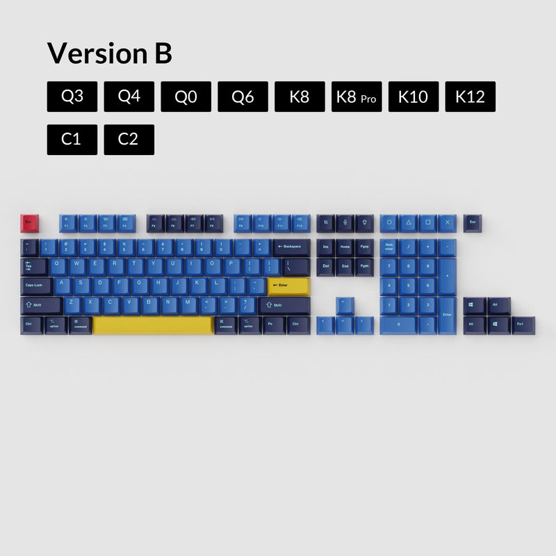 OEM Dye-Sub PBT Keycap Set - Beach - Version:OEM Keycap Set - Keyboard Version:Version B