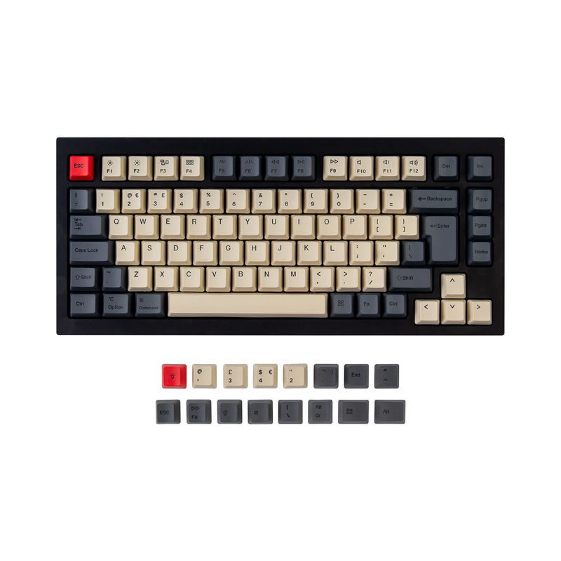 ISO Q1 & Q1 Pro & V1 & K2 & K2 Pro OEM Dye-Sub PBT Keycap Set - Carbon - Version:K2 HE & Q1 HE & Q1 & Q1 Pro & V1 & K2 & K2 Pro OEM Keycap Set - Keyboard Version:UK-ISO