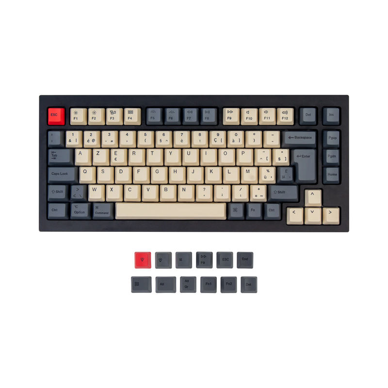 ISO & ANSI Q1 & Q1 Pro & Q2 & Q2 Pro & V1 & V2 & K2 & K2 Pro OEM Dye-Sub PBT Keycap Set - Carbon - Version:Q1 HE & Q1 & Q1 Pro & Q1 Max & Q1 HE & Q2 & Q2 Pro & V1 & V1 Max & V2 & K2 & K2 Pro OEM PBT Carbon Keycap Set - Layout:Belgian-ISO