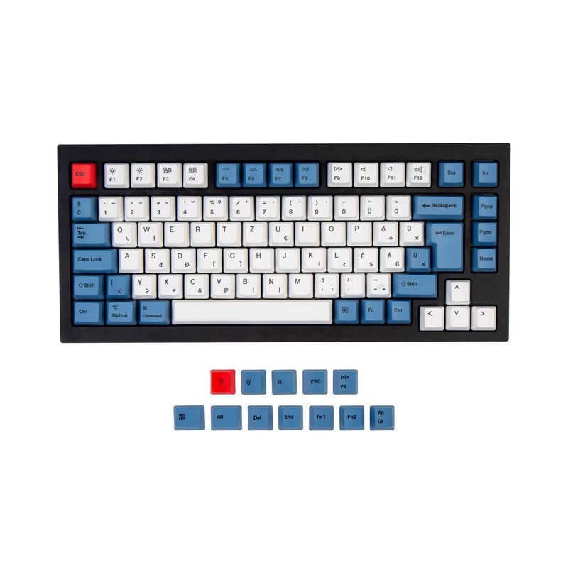 ISO & ANSI Q1 & Q1 Pro & Q2 & Q2 Pro & V1 & V2 & K2 & K2 Pro OEM Dye-Sub PBT Keycap Set - Blue - Version:Q1 HE & Q1 & Q1 Pro & Q2 & Q2 Pro & V1 & V2 & K2 & K2 Pro OEM PBT Blue Keycap Set - Keyboard Version:Hungarian-ISO