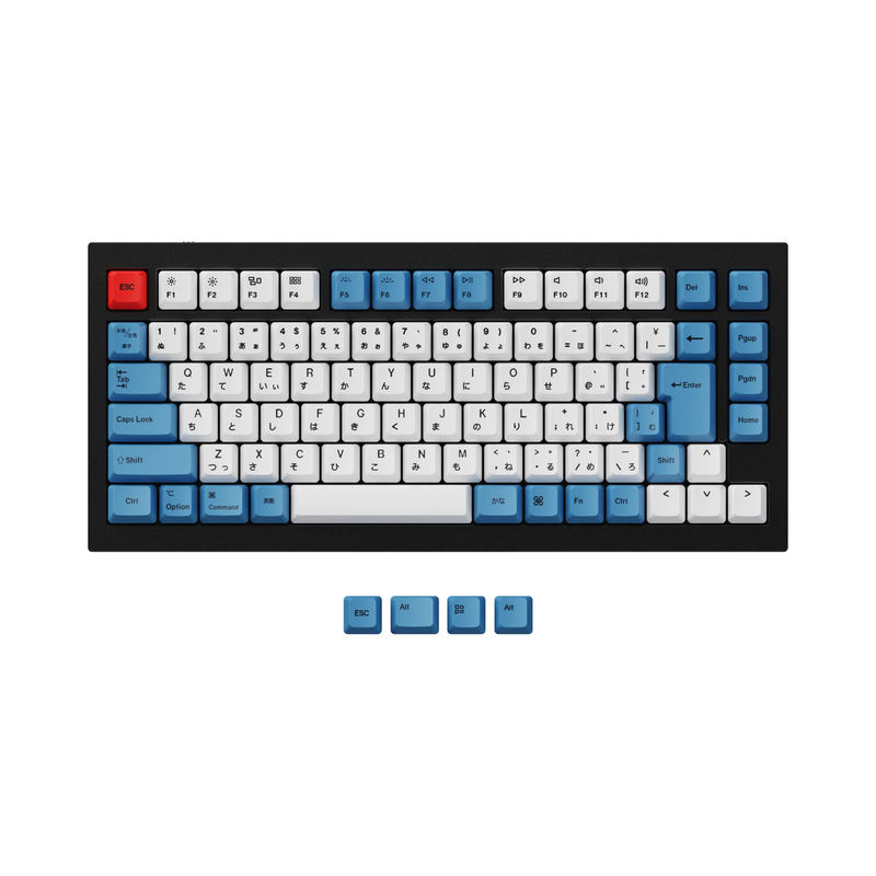 JIS Q1 OEM Dye-Sub PBT Keycap Set - Version:JIS Q1 OEM PBT Keycap Set - Color:Blue