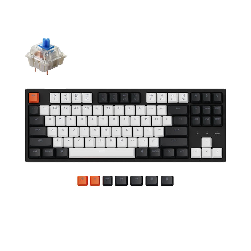 Keychron C1 Wired Mechanical Keyboard - Version:RGB Backlight - Switch Type:Gateron G Pro Mechanical - Switch Option:Blue