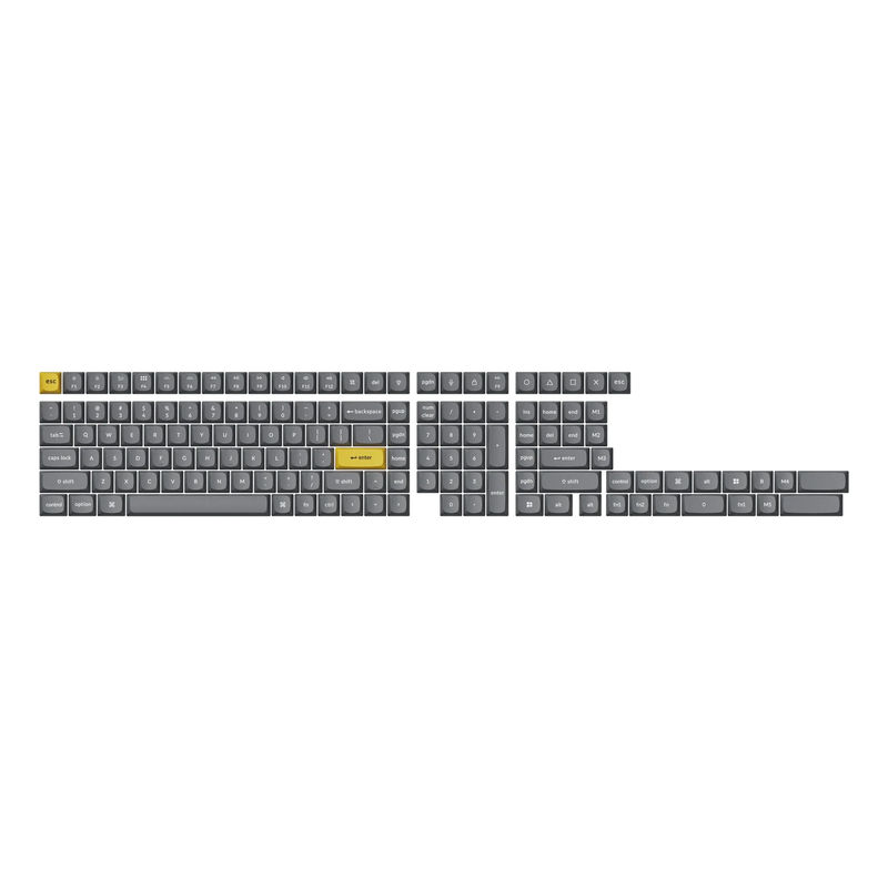 Double Shot PBT OSA Full Set Keycap Set - Version:Full Set (141 keys) - Colorways:Dark Grey
