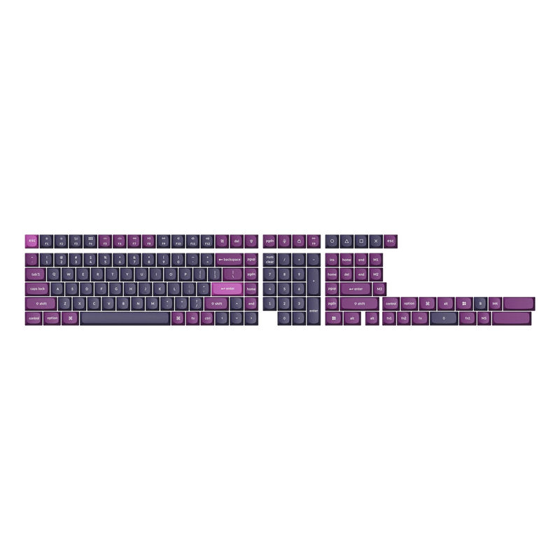 Double Shot PBT OSA Full Set Keycap Set - Version:Full Set (141 keys) - Colorways:Purple