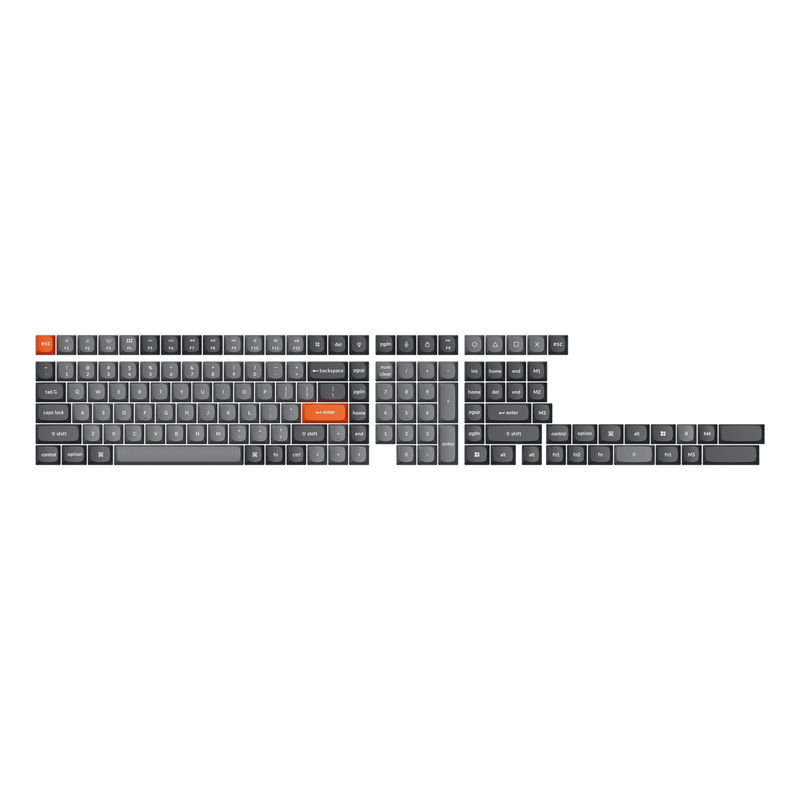 Double Shot PBT OSA Full Set Keycap Set - Version:Full Set (141 keys) - Colorways:Grey