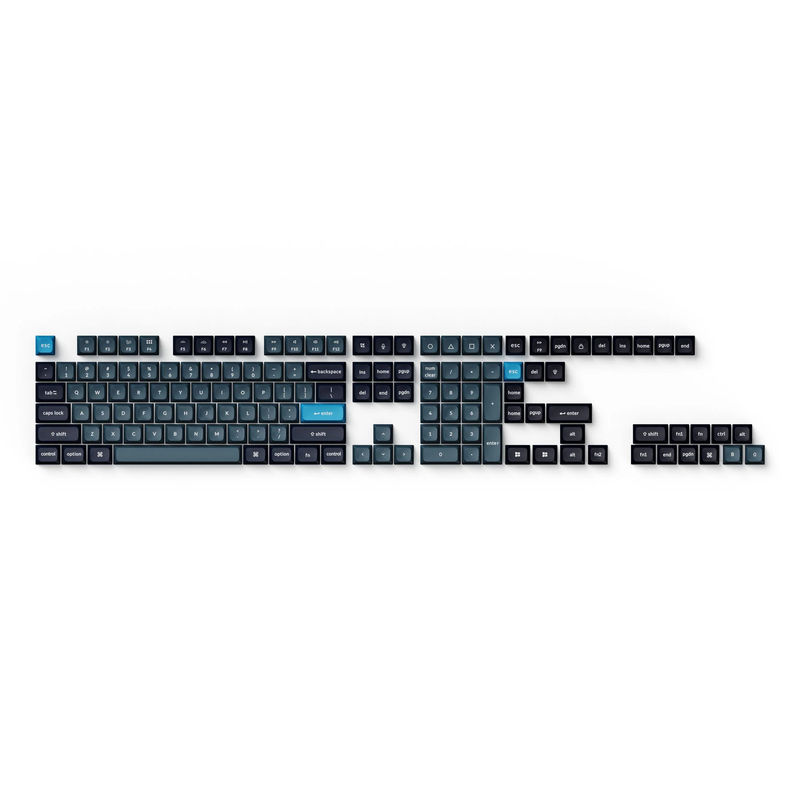 Double Shot KSA PBT Keycap Full Keycap Set - Version:Full Set - Colorways:Dark Gray and Grayish Blue