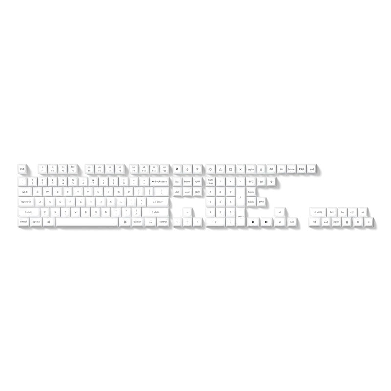 Double Shot KSA PBT Keycap Full Keycap Set - Version:Full Set - Colorways:Black on White