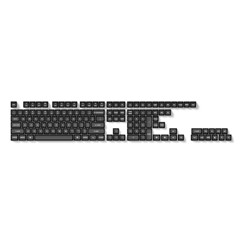 Double Shot KSA PBT Keycap Full Keycap Set - Version:Full Set - Colorways:White on Black