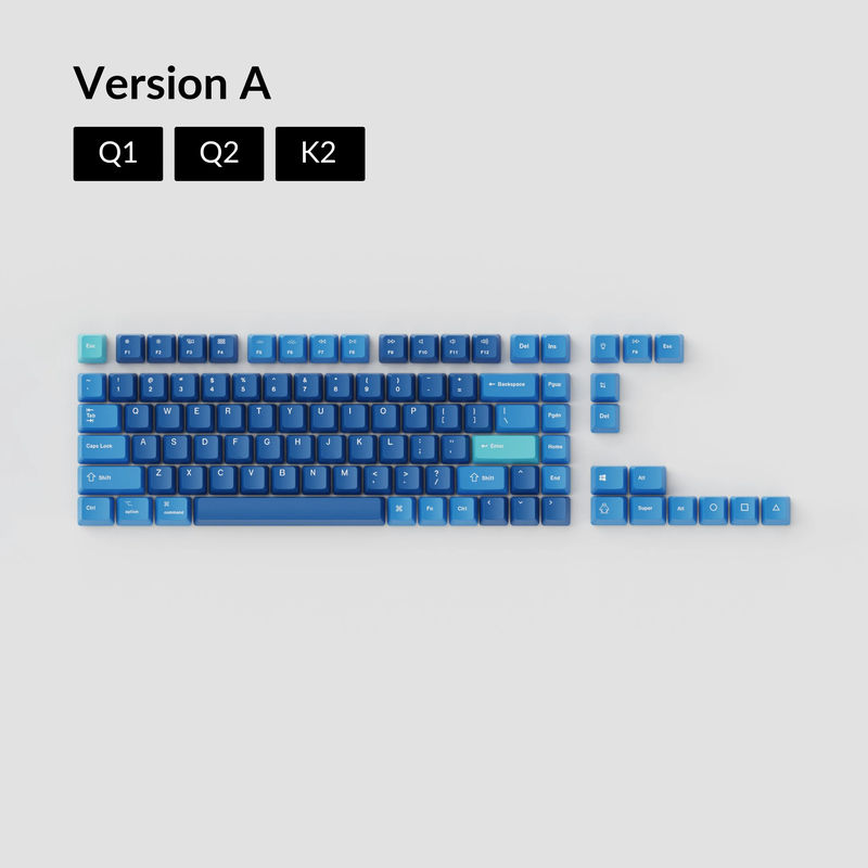 OEM Dye-Sub PBT Keycap Set - Ocean - Version:OEM Keycap Set - Keyboard Version:Version A