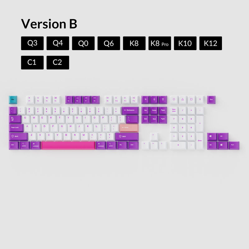 OEM Dye-Sub PBT Keycap Set - Unicorn - Keycaps Type:OEM Keycap Set - Keyboard Version:Version B