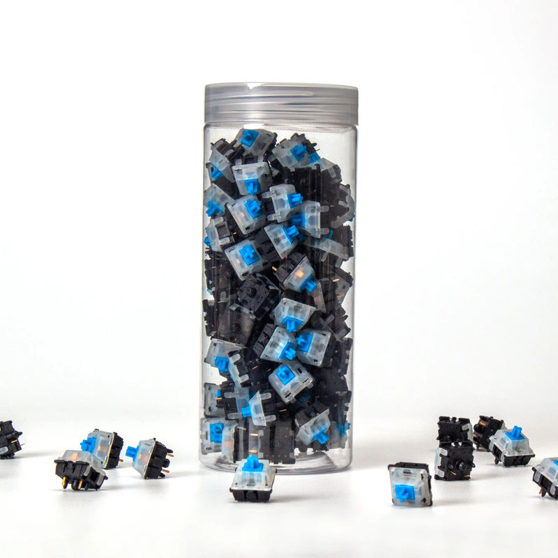 Gateron KS-3X47 Milky Top Black Bottom Switch - Option:Blue - Quantity of one set:110 Switches