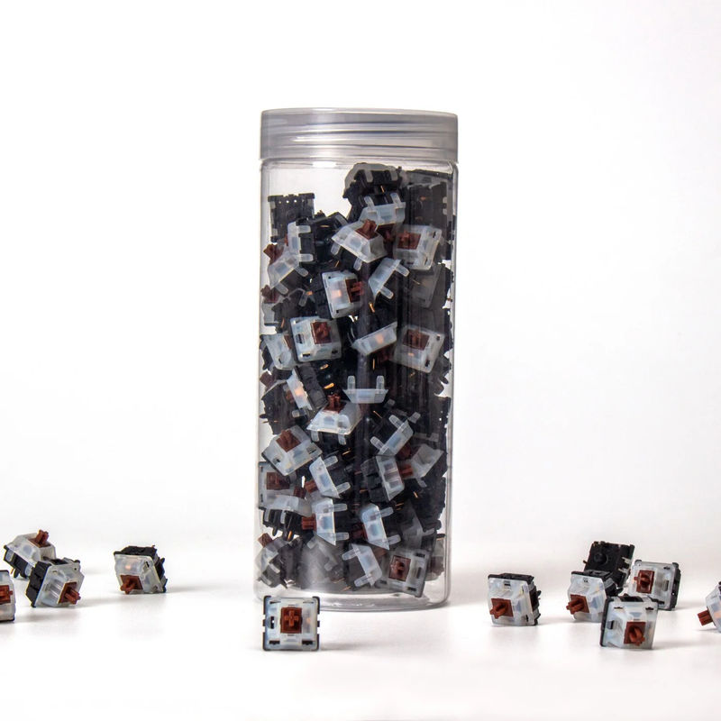 Gateron KS-3X47 Milky Top Black Bottom Switch - Option:Brown - Quantity of one set:110 Switches