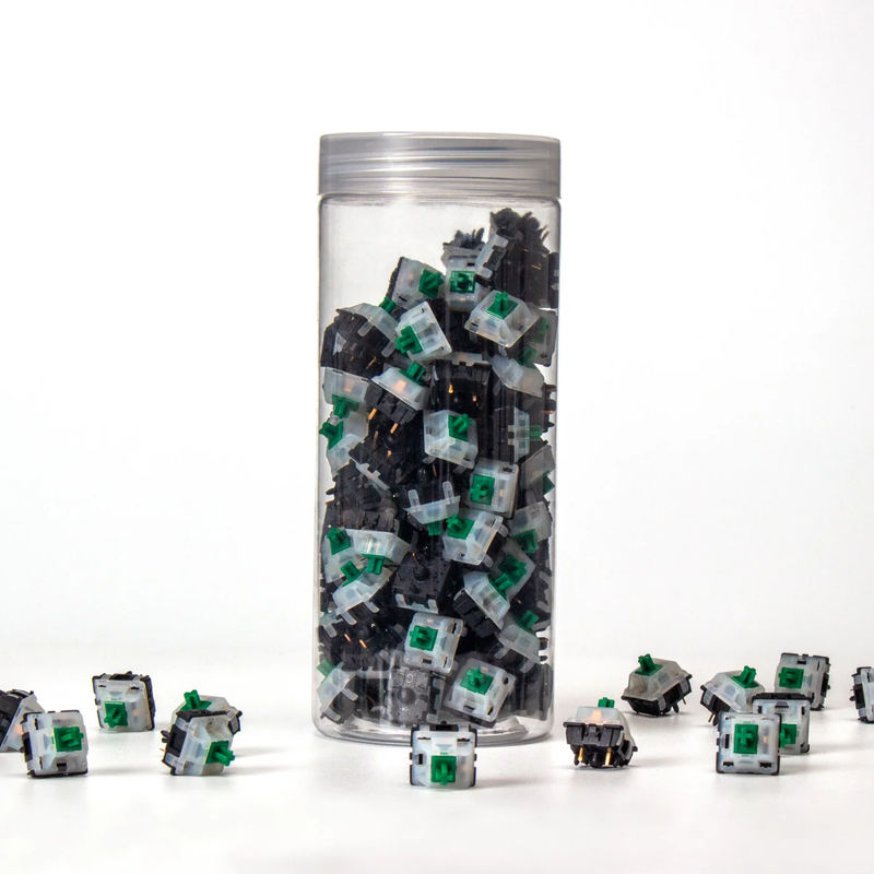 Gateron KS-3X47 Milky Top Black Bottom Switch - Option:Green - Quantity of one set:110 Switches