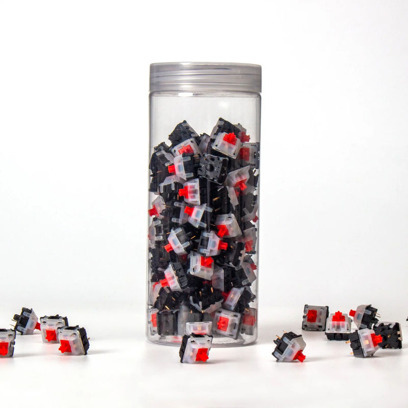 Gateron KS-3X47 Milky Top Black Bottom Switch - Option:Red - Quantity of one set:110 Switches
