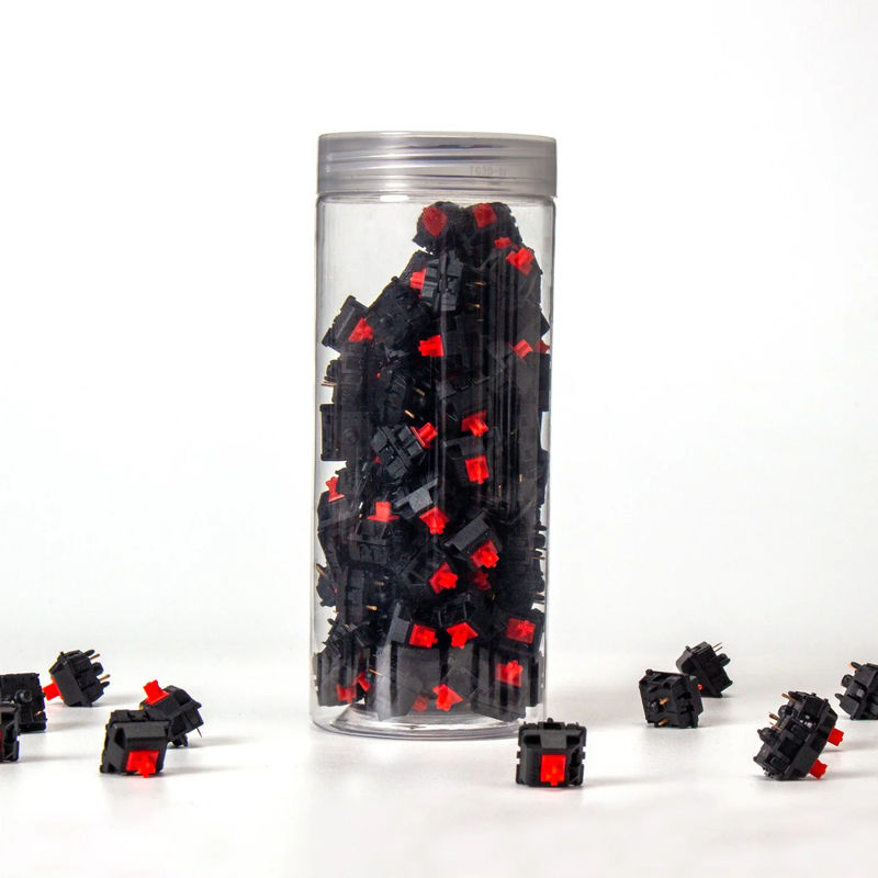 Gateron KS-3X Full Black Switch - Option:Red - Quantity of one set:110 Switches