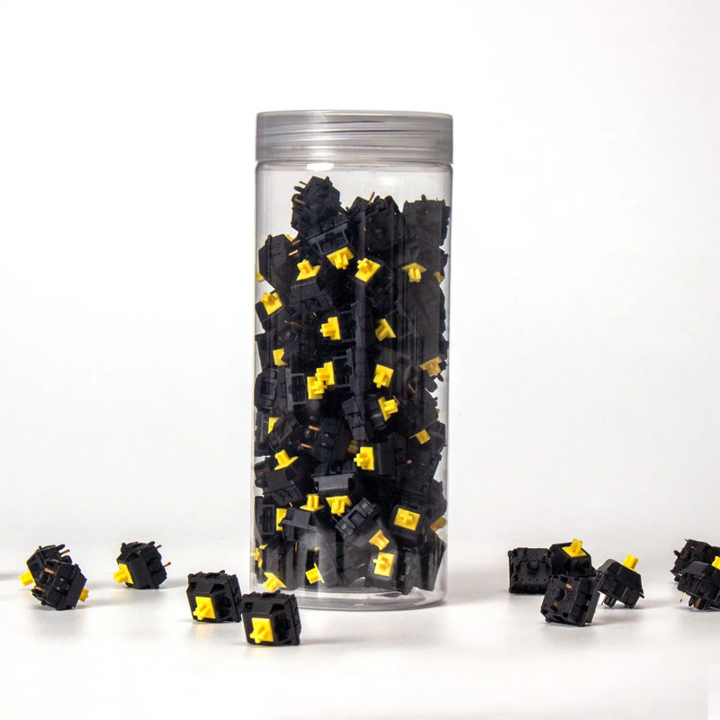 Gateron KS-3X Full Black Switch - Option:Yellow - Quantity of one set:110 Switches