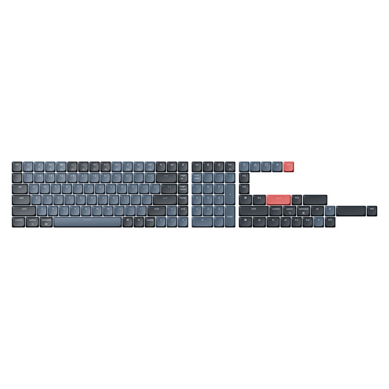 Low Profile ABS LSA Full Set Keycap Set - Version:Full Set - Colorways:Black and Gray
