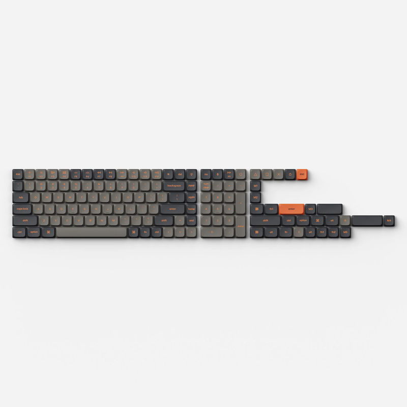 Low Profile Double Shot PBT LSA Keycap Set Version 2 - Version:Full Set (133 Keys) - Size:Carbon