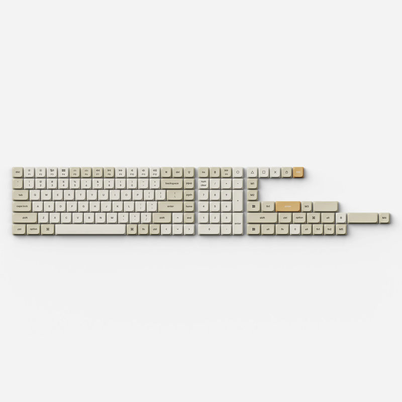 Low Profile Double Shot PBT LSA Keycap Set Version 2 - Version:Full Set (133 Keys) - Size:Camel