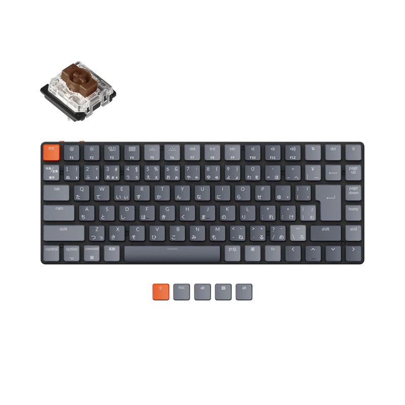 Keychron K3 Ultra-slim Wireless Mechanical Keyboard (Japan JIS Layout) - Version 2 - Version:RGB Backlight - Switch Type:Low Profile Gateron Mechanical - Switch Option:Brown