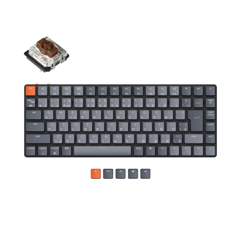 Keychron K3 Ultra-slim Wireless Mechanical Keyboard (Japan JIS Layout) - Version 2 - Version:White Backlight - Switch Type:Low Profile Gateron Mechanical - Switch Option:Brown