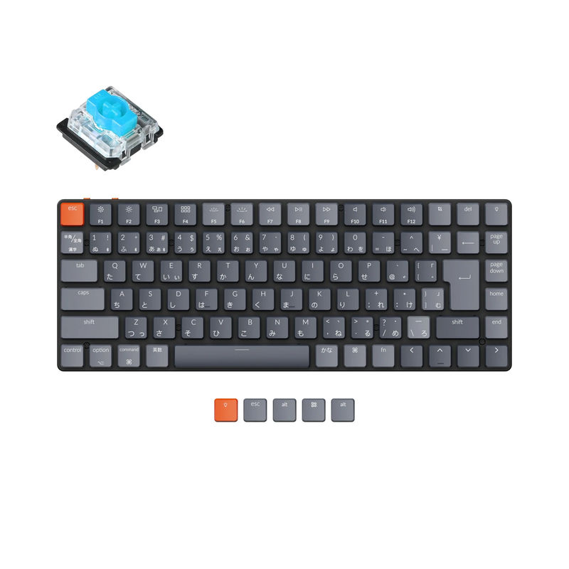 Keychron K3 Ultra-slim Wireless Mechanical Keyboard (Japan JIS Layout) - Version 2 - Version:RGB Backlight - Switch Type:Low Profile Gateron Mechanical - Switch Option:Blue