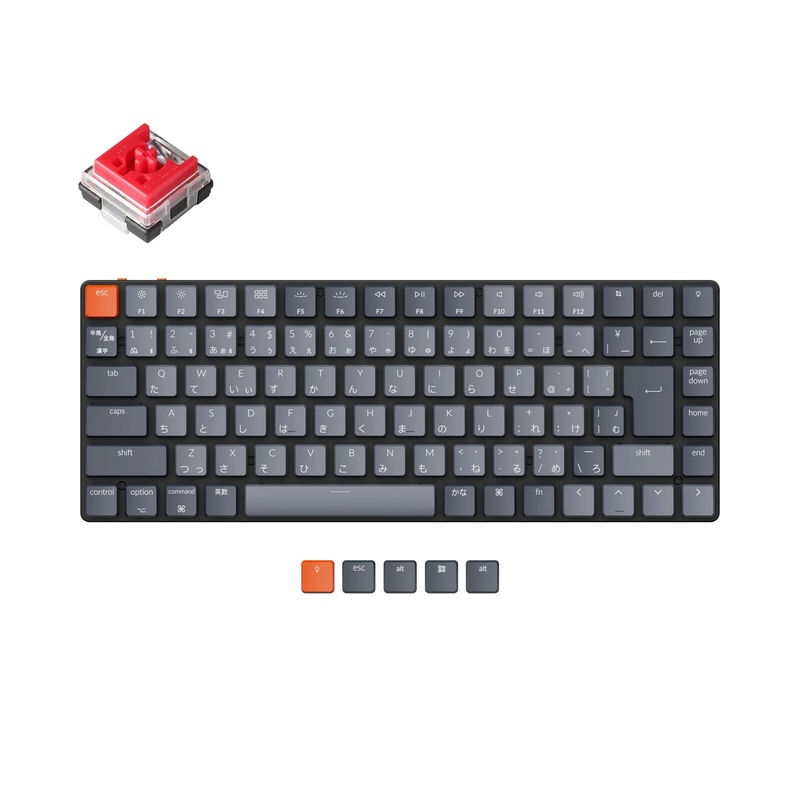Keychron K3 Ultra-slim Wireless Mechanical Keyboard (Japan JIS Layout) - Version 2 - Version:White Backlight - Switch Type:Low Profile Keychron Optical (Hot-swappable) - Switch Option:Red