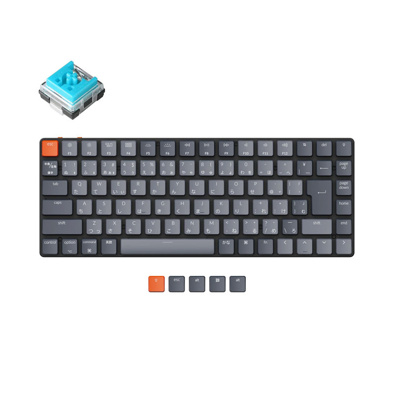 Keychron K3 Ultra-slim Wireless Mechanical Keyboard (Japan JIS Layout) - Version 2 - Version:White Backlight - Switch Type:Low Profile Keychron Optical (Hot-swappable) - Switch Option:Blue