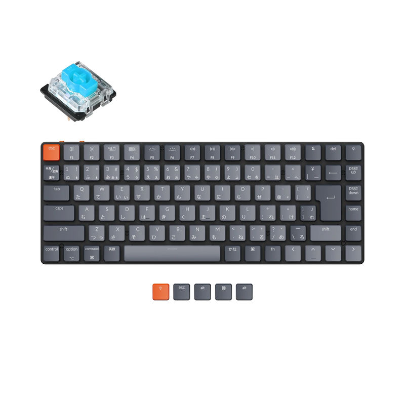 Keychron K3 Ultra-slim Wireless Mechanical Keyboard (Japan JIS Layout) - Version 2 - Version:White Backlight - Switch Type:Low Profile Gateron Mechanical - Switch Option:Blue