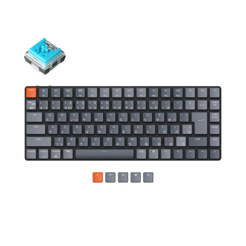 Keychron K3 Ultra-slim Wireless Mechanical Keyboard (Japan JIS Layout) - Version 2 - Version:RGB Backlight - Switch Type:Low Profile Keychron Optical (Hot-swappable) - Switch Option:Blue