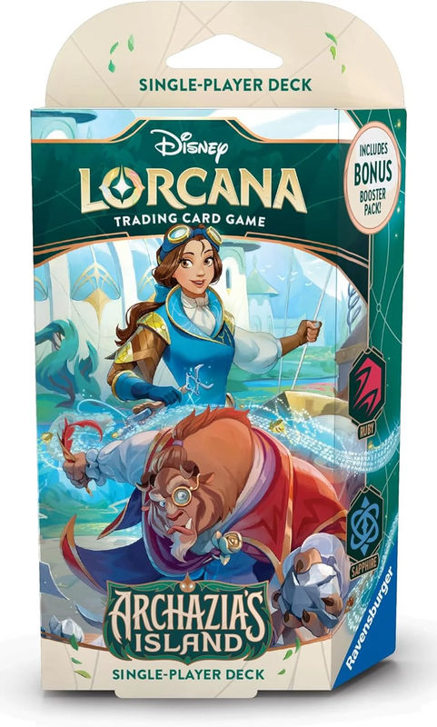 Disney Lorcana Archazia's Island Starter Deck An Inventive Pair Ruby / Sapphire