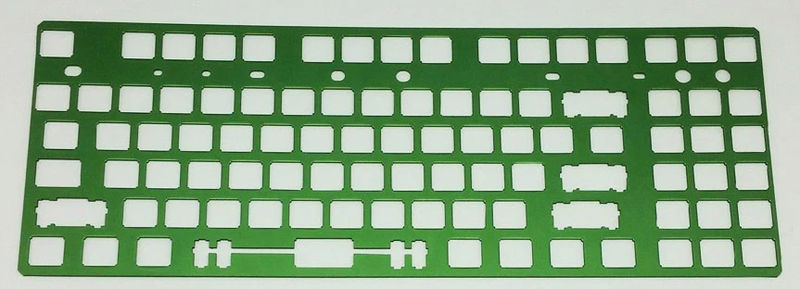 MK Phantom TKL CNC Anodized Aluminum ANSI 125 Plate - Color:Green
