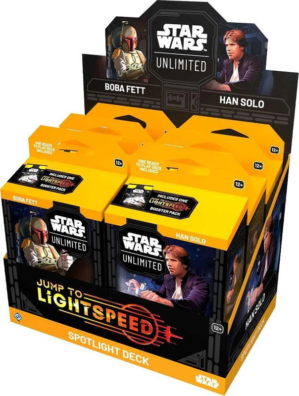 Star Wars Unlimited Jump to Lightspeed Spotlight Deck Display