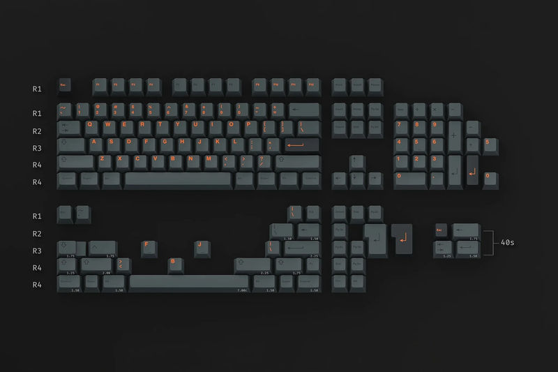 GMK Cinder Keycap Set - Kit:English Base
