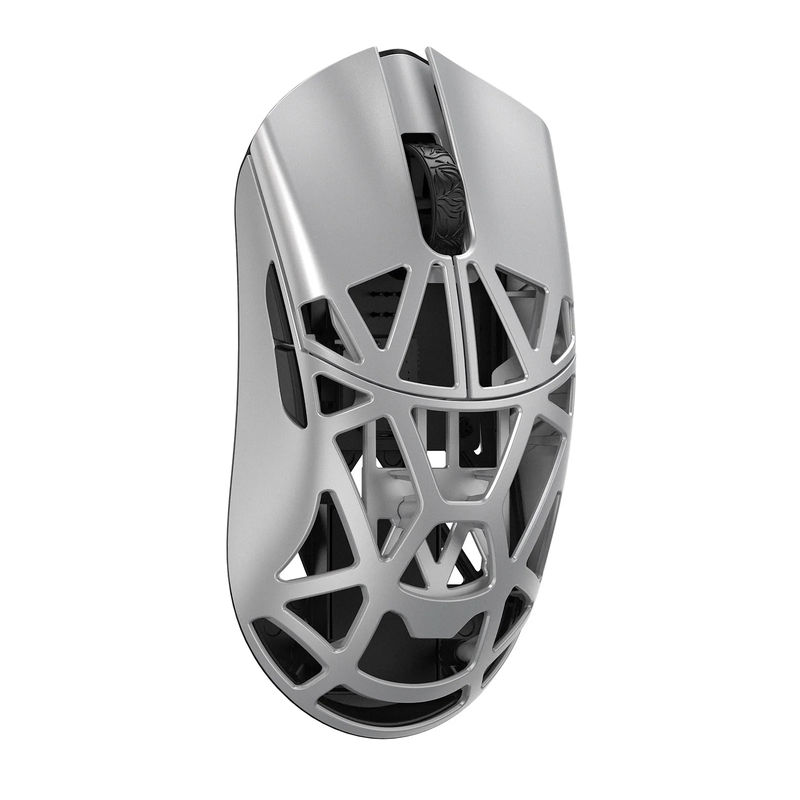 MK x WLMOUSE Beast X Mini Pro Wireless 8K Mouse - Color:Silver - Switch Type:Omron Optical - Edition:Solid Sides