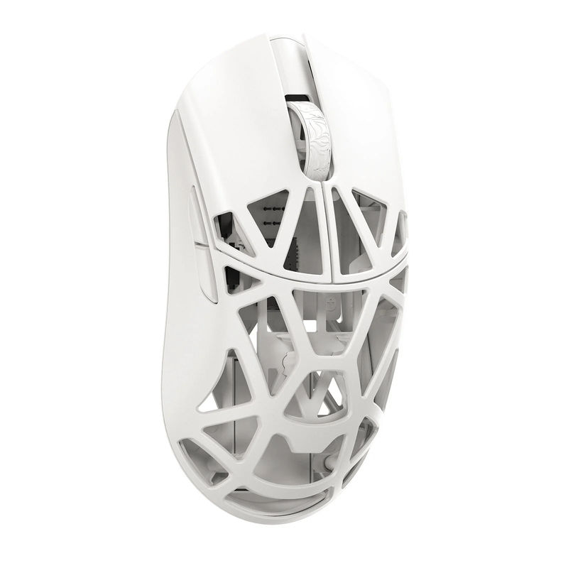MK x WLMOUSE Beast X Mini Pro Wireless 8K Mouse - Color:White - Switch Type:Omron Optical - Edition:Solid Sides