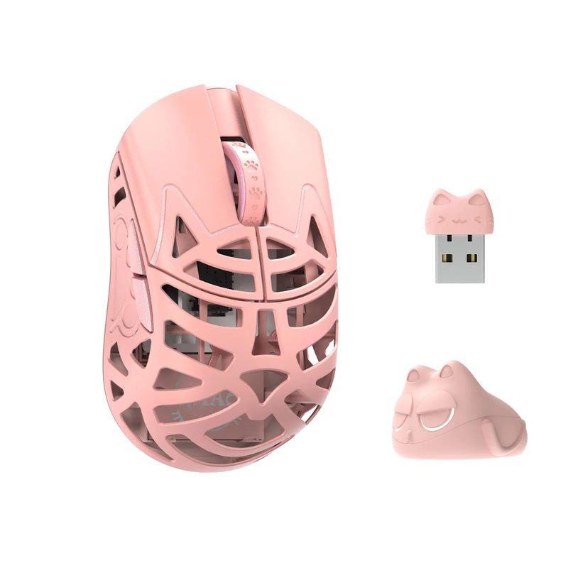 MK x WLMOUSE Beast Miao 8K Wireless Mouse - Color:Pink - Switch Type:Omron Optical