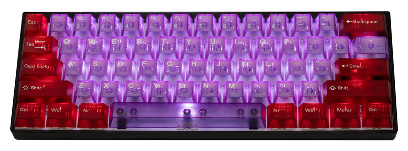 Tai-Hao Atomic Purple 152 Key Cubic Profile ABS Translucent Keycap Set