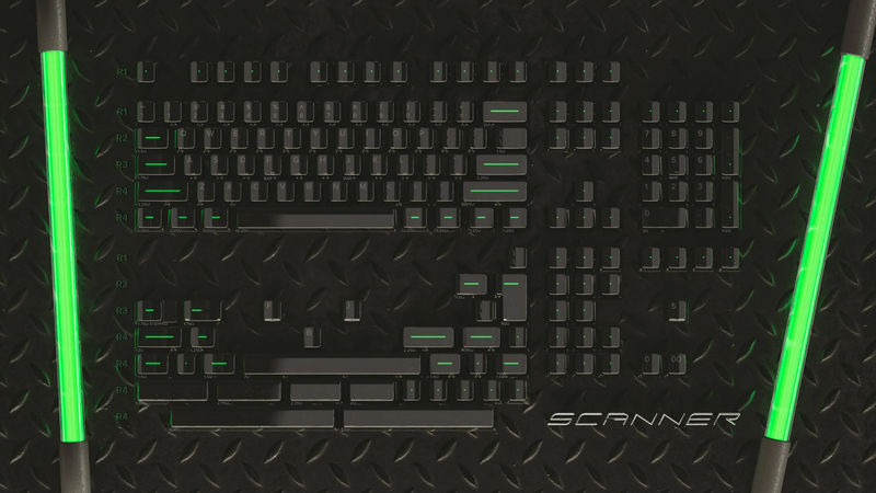 KBDFans Clear Scanner Translucent 157 Key Cherry Profile Polycarbonate Keycap Set