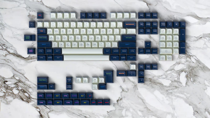 Signature Plastics SA Solarized 152 Key SA Profile Double Shot ABS Keycap Set