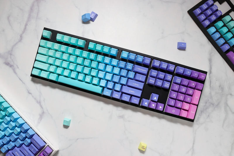 Hardcap x Ducky Azure 108 Key SA Profile Double Shot ABS Keycap Set