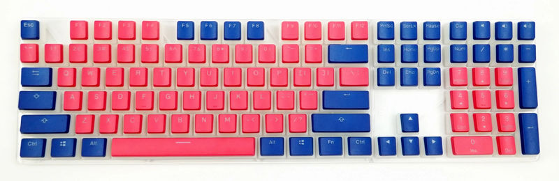 Ducky Coral / Blue Pudding 108 Key OEM Profile Double Shot PBT Keycap Set