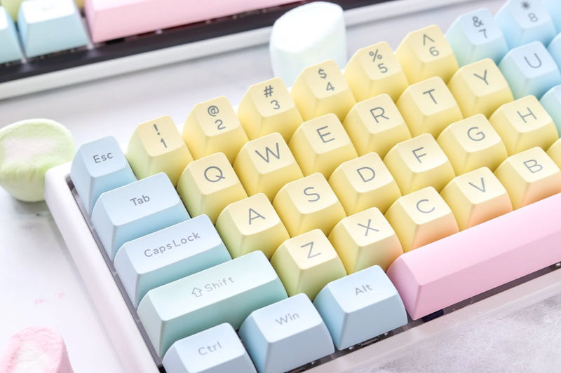 Hardcap x Ducky Cotton Candy 108 Key SA Profile Double Shot ABS Keycap Set