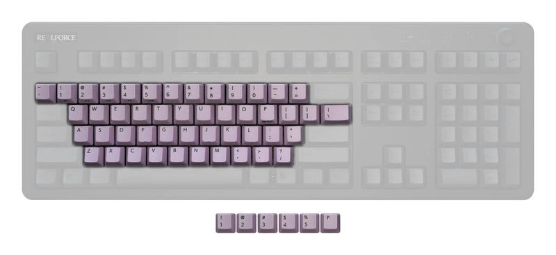 Topre Realforce R3 Keycap Set - Kit:Alpha - Primary Keycap Color:Smoky Lilac