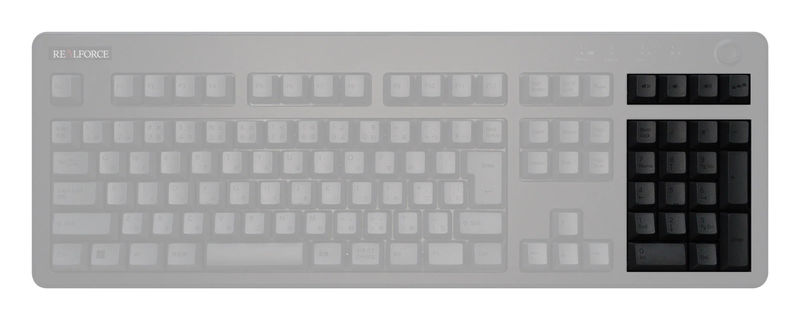 Topre Realforce R3 Keycap Set - Kit:Numpad - Primary Keycap Color:Dark Grey