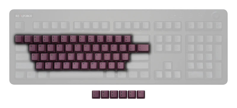 Topre Realforce R3 Keycap Set - Kit:Alpha - Primary Keycap Color:Dark Mauve