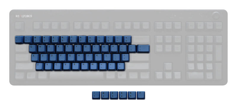 Topre Realforce R3 Keycap Set - Kit:Alpha - Primary Keycap Color:Dark Blue