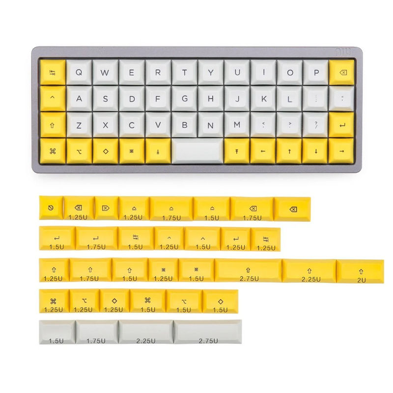 KBDFans DSA Dye Sub 40% Ortholinear Keycap Set
