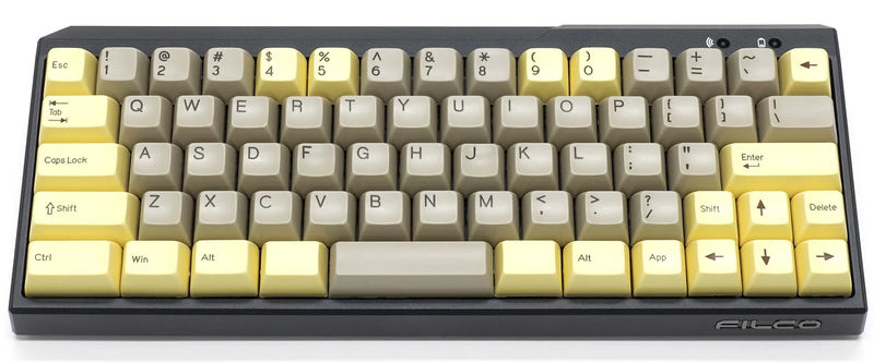 Filco Custard / Chocolate MINILA 72 Key SA Profile Double Shot ABS Keycap Set